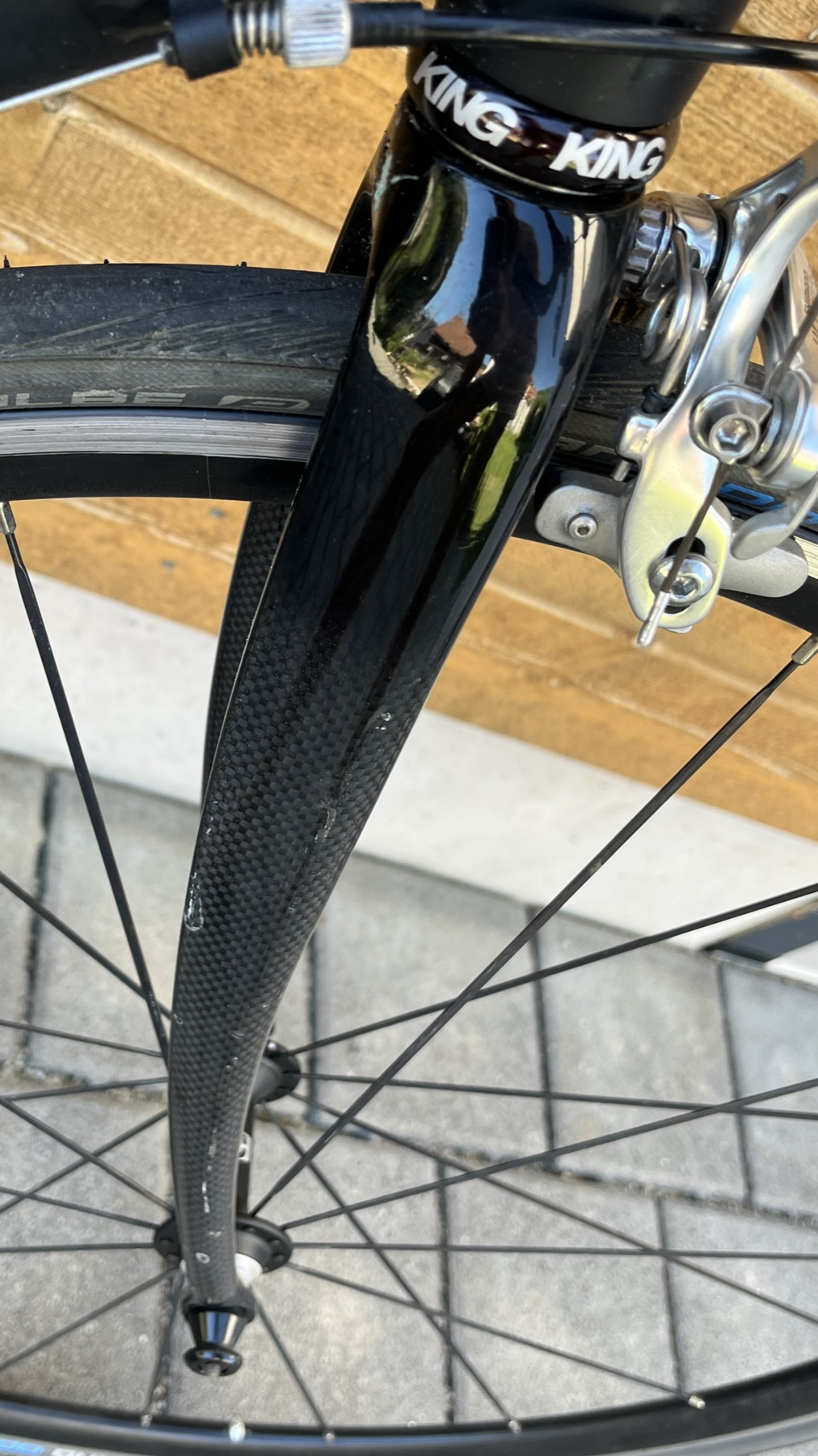 Vollcarbon-Gabel und Chris-King-Steuersatz des Ghost Race 6500 C